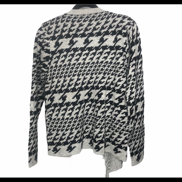 Allie & Rob Drape Houndstooth Cardigan Sweater - Picture 3 of 13